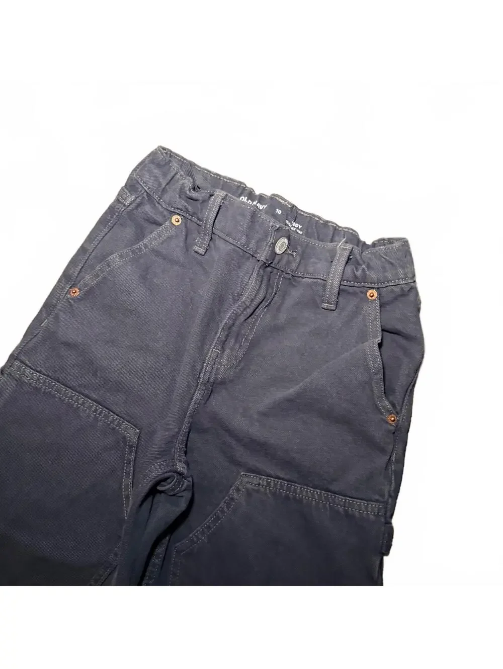 Old Navy Biggy Black Cargo Pants Size 10 Adjustable Waist